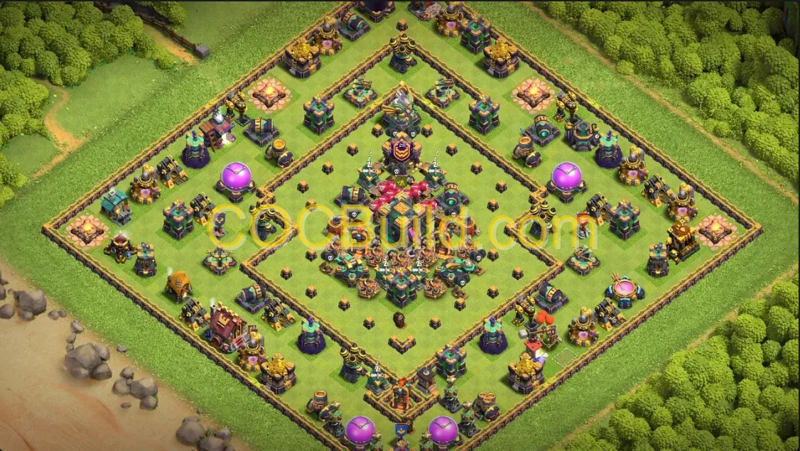 Town Hall Level 14 Trophy Base