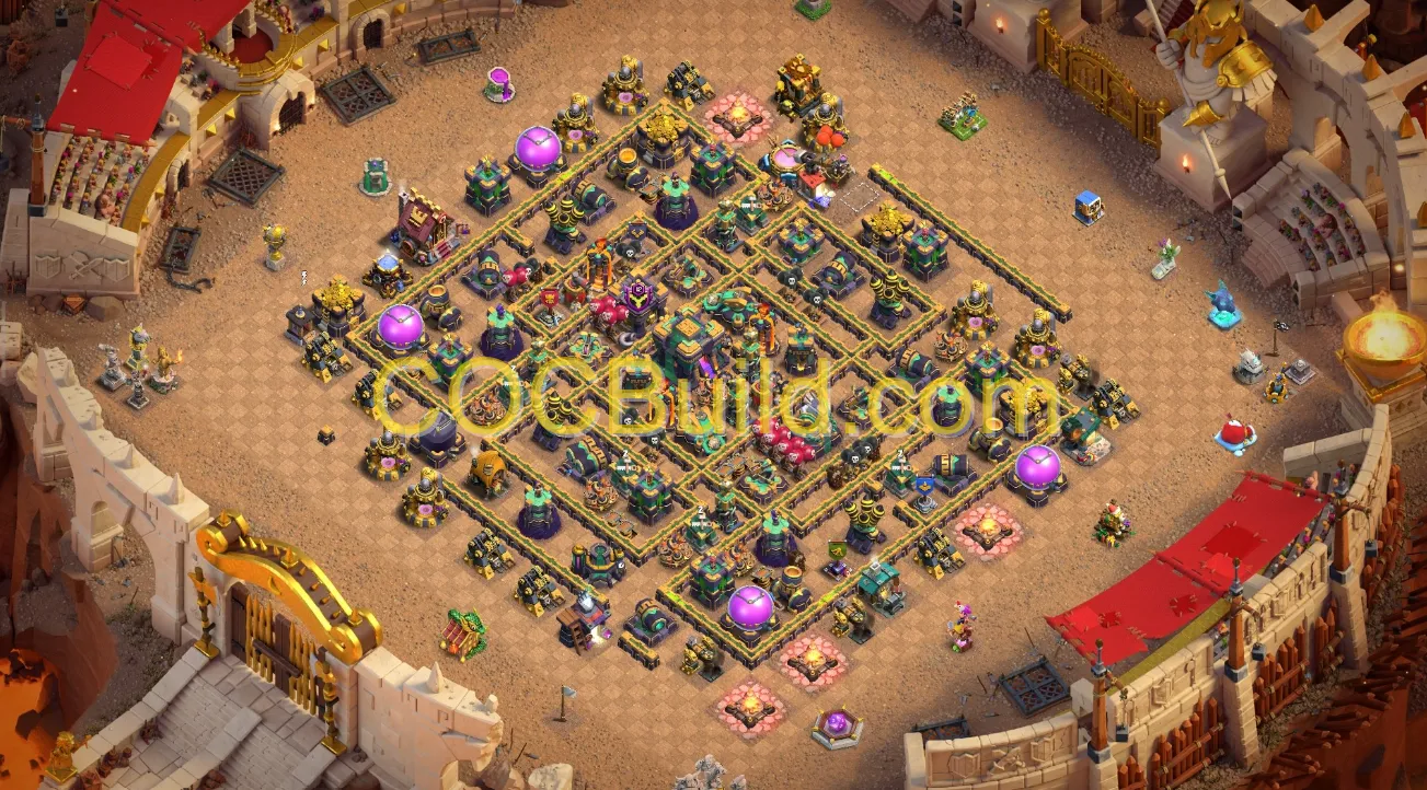 Town Hall Level 14 Anti 3 Star Base