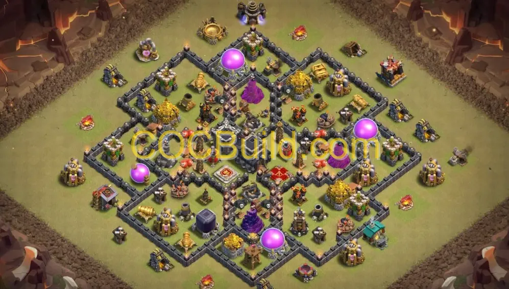 Town Hall Level 9 WAR / CWL Base