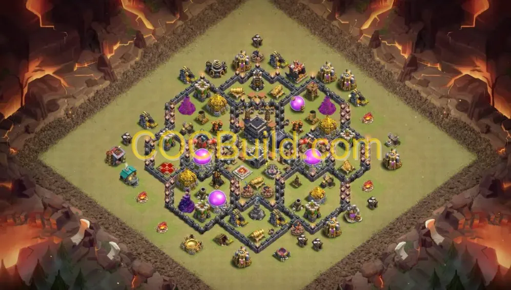 Town Hall Level 9 WAR / CWL Base