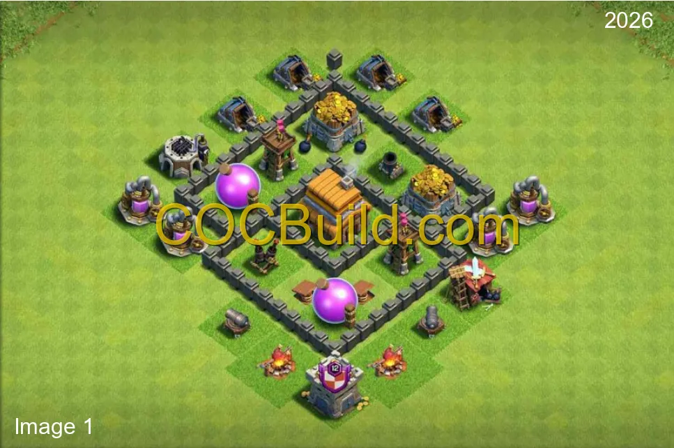 Town Hall Level 4 Defense Base