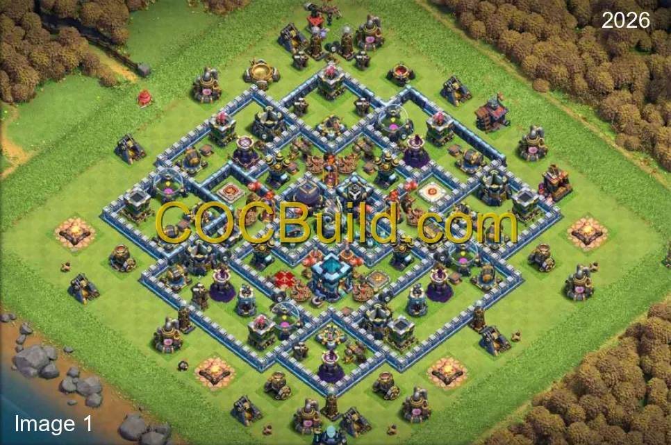 Town Hall Level 13 Trophy Base
